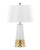 Lumisource Penelope 22in Ceramic Table Lamp White & Gold Ceramic Body