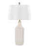 Lumisource Stella 23in Ceramic Table Lamp Gloss Cream Ceramic Finish Body