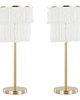 Lumisource Fringe 25in Metal Buffet Lamp - Set of 2 Royal Gold Metal