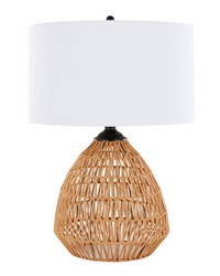 Congo 29in Rattan Table Lamp Natural Rope Rattan by   