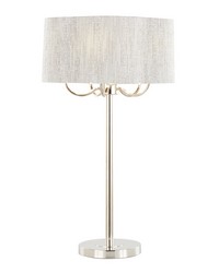 Lily 30in Metal Table Lamp Polished Nickel by   