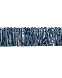 Amelia Brush Fringe 3 Navy by   