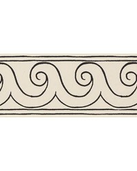 Greek Waves Trim Black On Ivory by  Schumacher Trim 