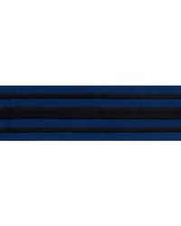 Military Stripe  Tape Black On Navy by  Schumacher Trim 