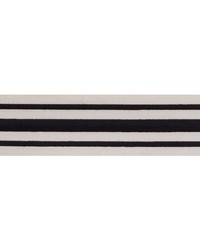 Military Stripe  Tape Black On Ivory by  Schumacher Trim 