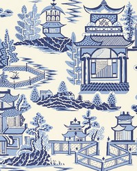 Nanjing Porcelain by  Schumacher Wallpaper 