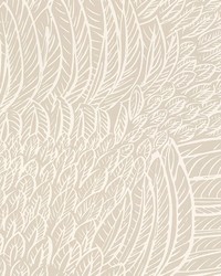 Featherfest Natural by  Schumacher Wallpaper 