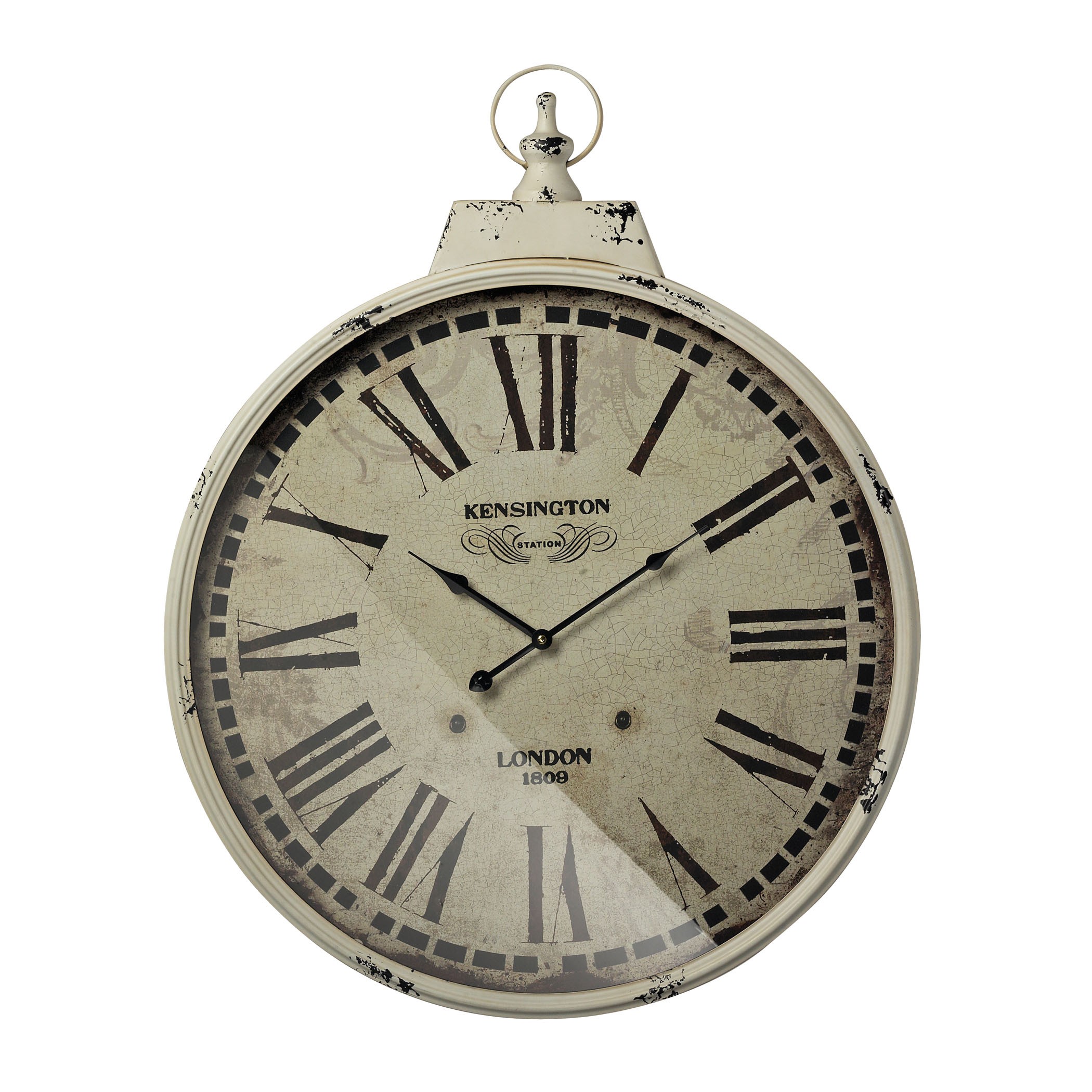 Kensington Station Clock With Antique Cream Metal Frame Accessories