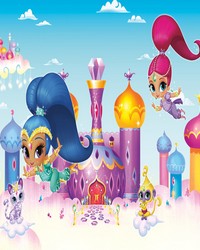 SHIMMER AND SHINE XL CHAIR RAIL PREPASTED MURAL 6 X 10.5  ULTRASTRIPPABLE by   