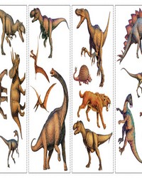 DINOSAURS LIFELIKE PEEL  STICK WALL DECALS by  Roommates 