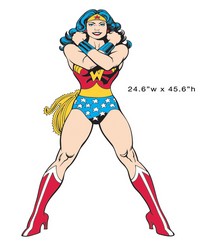 CLASSIC WONDER WOMAN PEEL AND STICK GIANT WALL DECALS by   