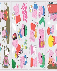 PEPPA THE PIG PEEL AND STICK WALL DECALS by   