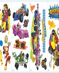 MICKEY AND THE ROADSTERS RACERS PEEL AND STICK WALL DECALS by   