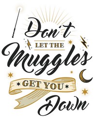 HARRY POTTER MUGGLES QUOTE PEEL AND STICK GIANT WALL DECALS by   