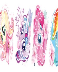 MY LITTLE PONY THE MOVIE WATERCOLOR PEEL AND STICK WALL DECALS by   