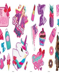 JOJO SIWA CUTE AND CONFIDENT PEEL AND STICK WALL DECALS W GLITTER by   