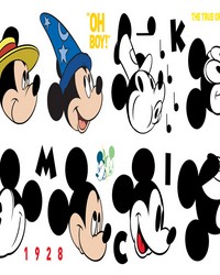 MICKEY MOUSE CLASSIC 90TH ANNIVERSARY PEEL AND STICK WALL DECALS by   