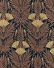 1838 Wallcoverings FLORAL FANFARE (WP) # 03 BURNT ORANGE