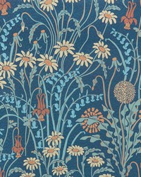 Flower Meadow 01 Prussian Blue by   