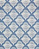 1838 Wallcoverings CALICO SHELL (WP) # 04 COBALT