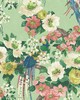 1838 Wallcoverings FLORAL SERENADE (WP) # 02 VERDE