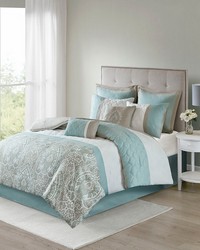 Shawnee 8 Piece Comforter Set Seafoam Queen by   