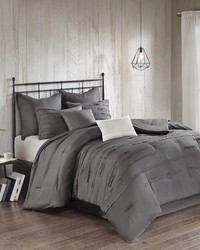 Jenda 8 Piece Comforter Set Grey King by   