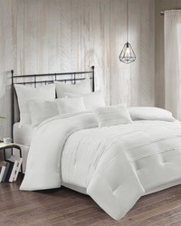 Jenda 8 Piece Comforter Set White King by   