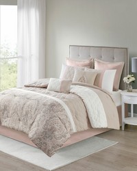 Shawnee 8 Piece Comforter Set Blush Queen by   