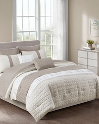 Tinsley 8 Piece Comforter Set Khaki Queen by   