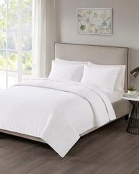 Otto 3 Piece Reversible Quilt Set White Twin Full Queen King Full Queen by   