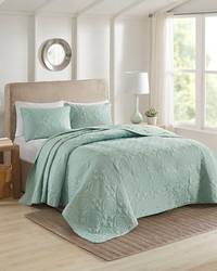 Oakley 3 Piece Reversible Bedspread Set Seafoam Twin Full Queen King King by   