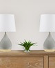 Olliix Liora 2-Tone Ceramic Table Lamp Set of 2 Sage Green/Gold