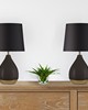 Olliix Liora 2-Tone Ceramic Table Lamp Set of 2 Black/Gold