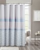 Olliix Ramsey Printed and Embroidered Shower Curtain Blue