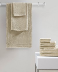 Big Bundle 100 Cotton Quick Dry 12 Piece Bath Towel Set Beige by   