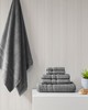 Olliix Aegean 100% Turkish Cotton 6 Piece Towel Set Charcoal