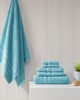 Olliix Aegean 100% Turkish Cotton 6 Piece Towel Set Aqua