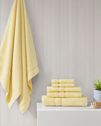 Aegean 100 Turkish Cotton 6 Piece Towel Set Yellow by   