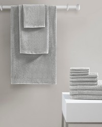Big Bundle 100 Cotton Quick Dry 12 Piece Bath Towel Set Silver by   