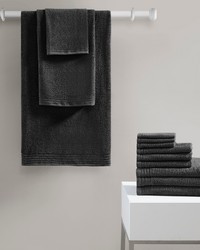 Big Bundle 100 Cotton Quick Dry 12 Piece Bath Towel Set Black by   