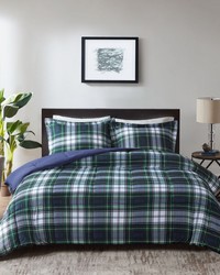 Parkston 3M Scotchgard Down Alternative All Season Comforter Set Navy Twin by   