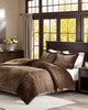 Olliix Parker Plush Down Alternative Comforter Set Brown