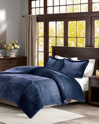 Parker Plush Down Alternative Comforter Set Navy Twin by   