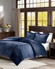 Olliix Parker Plush Down Alternative Comforter Set Navy