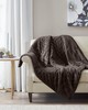 Olliix Arctic Ultra Plush Down Alternative Throw Chocolate