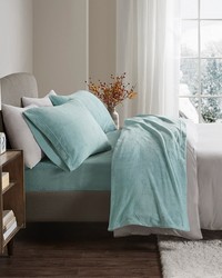 Soloft Plush Micro Plush Sheet Set Aqua Twin by   