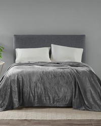 Microlight Blanket Grey Full Queen by   