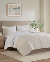 Miro 3 Piece Gauze Oversized Comforter Set Natural Full Queen by   