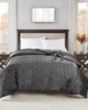 Olliix Quilted Plush Heated Blanket Grey